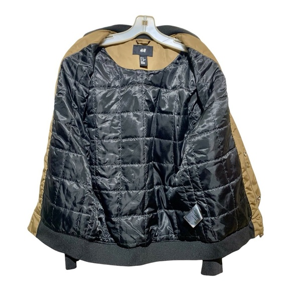 Women’s H&M Padded Bomber Jacket Gold & Black Size XS - Picture 6 of 8